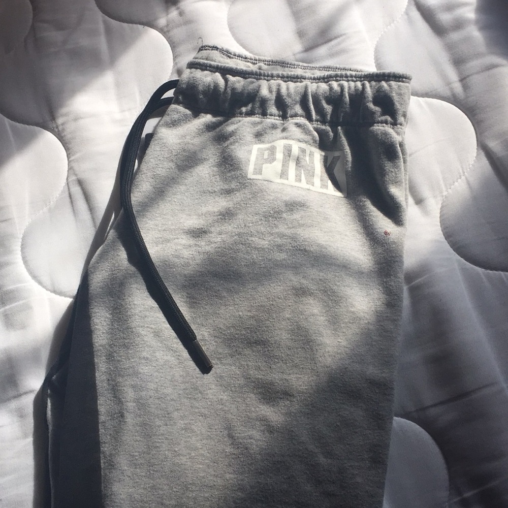 PINK VS gray joggers